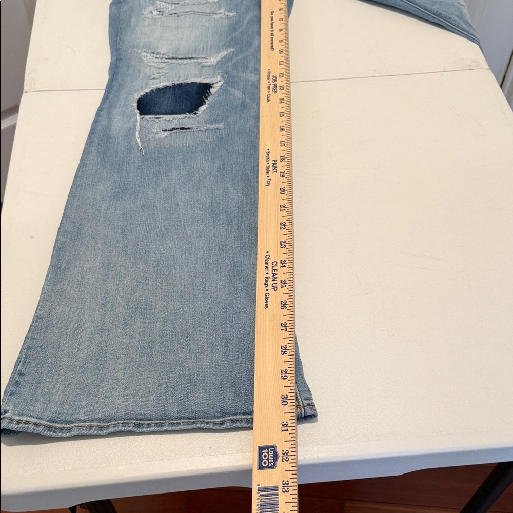 Grunge AE Super Stretch Artist Flare Distressed with Patched behind holes 14 - Picture 7 of 11